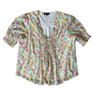 1. State Floral Puff Sleeve Blouse, L